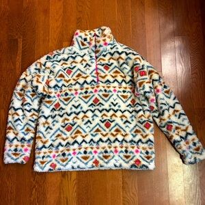 Eddie Bauer colorful and super comfy quarter zip fleece. Size women’s XL